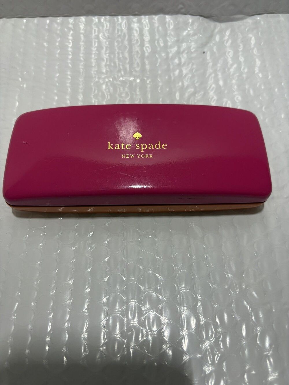 Kate Spade Eyeglasses Sunglasses Hard Case Pink &Orange hinged